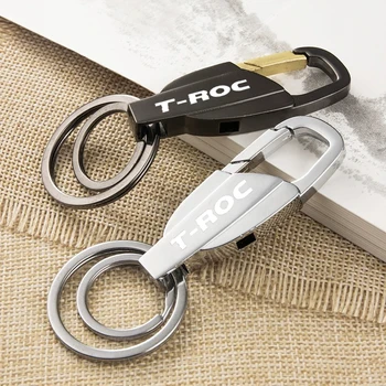 

Car Accessories Fashion Keychain Loops Trouser Buckle Key Ring Waist Belt Clip Metal Car Keychain for Volkswagen VW T-ROC rline