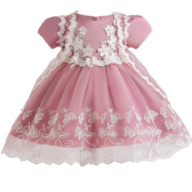 Winter Christmas Dress Elegant Toddler Baby Girl Birthday Dress For Girl Clothing Long Sleeve Lace Bow Princess Dress Party