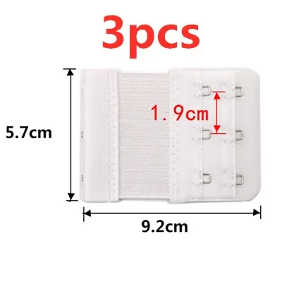 3pcs 3/4/5 шт. бюстгальтеры Для женщин нижнее белье бюстгальтер наращивание ремень Аксессуары для нижнего белья 2 ряда 3 крючка с застежкой на спине бюстгальтеры - Цвет: 3pcs
