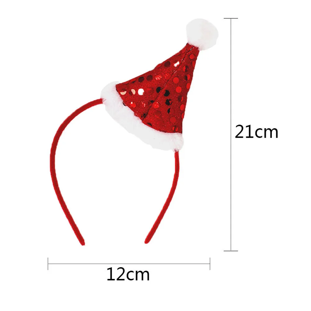 Jonggo Веселые Рождественские рога Санта-шляпа повязка для волос праздничный головной убор обруч для волос Женская рождественская Одежда Украшение# 30ph
