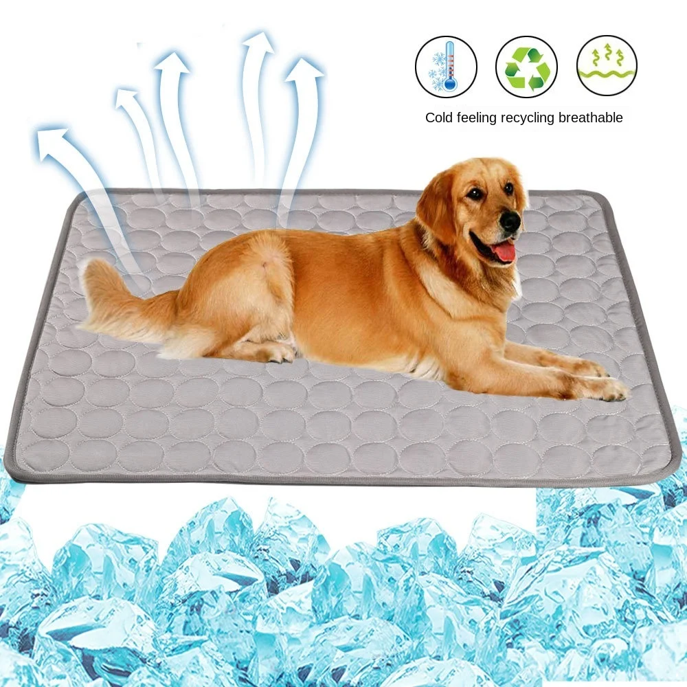 New Summer Pet Mat Dog Mat Cat Mat Soft Ice Silk Cool Mat Breathable