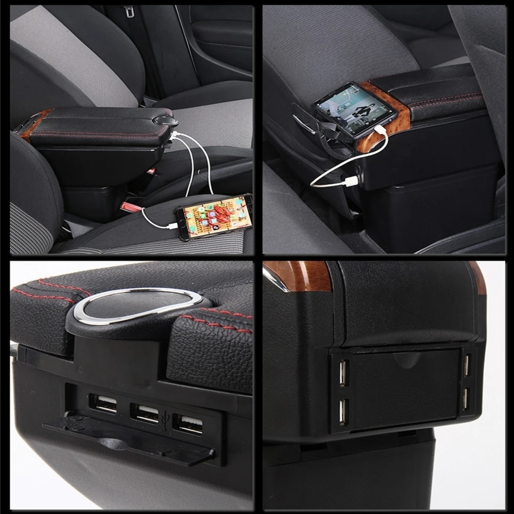 For Nissan Juke Armrest Box Double doors open USB interface Centre Console Storage Box Arm Rest Car accessories armrests images - 6