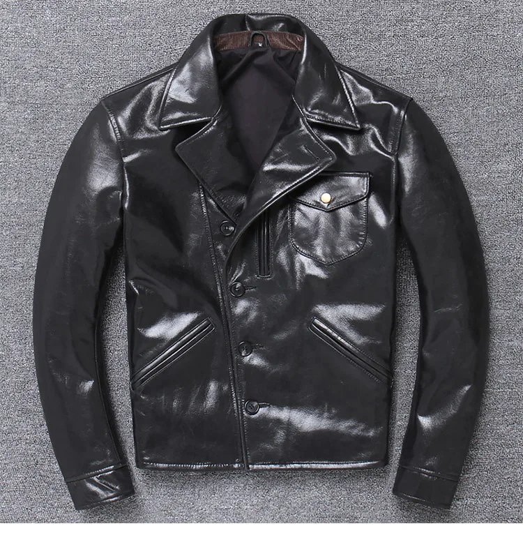 Gratis Shipping.2020 Mens Koeienhuid Jas, Man Slanke Lederen Jas. cool Motor Biker Jassen, Klassieke Japan Stijl. groothandel Gratis Shipping.2020 Mens Koeienhuid Jas, Man Slanke Lederen Jas. cool Motor Biker Jassen, Klassieke Japan Stijl. groothandel