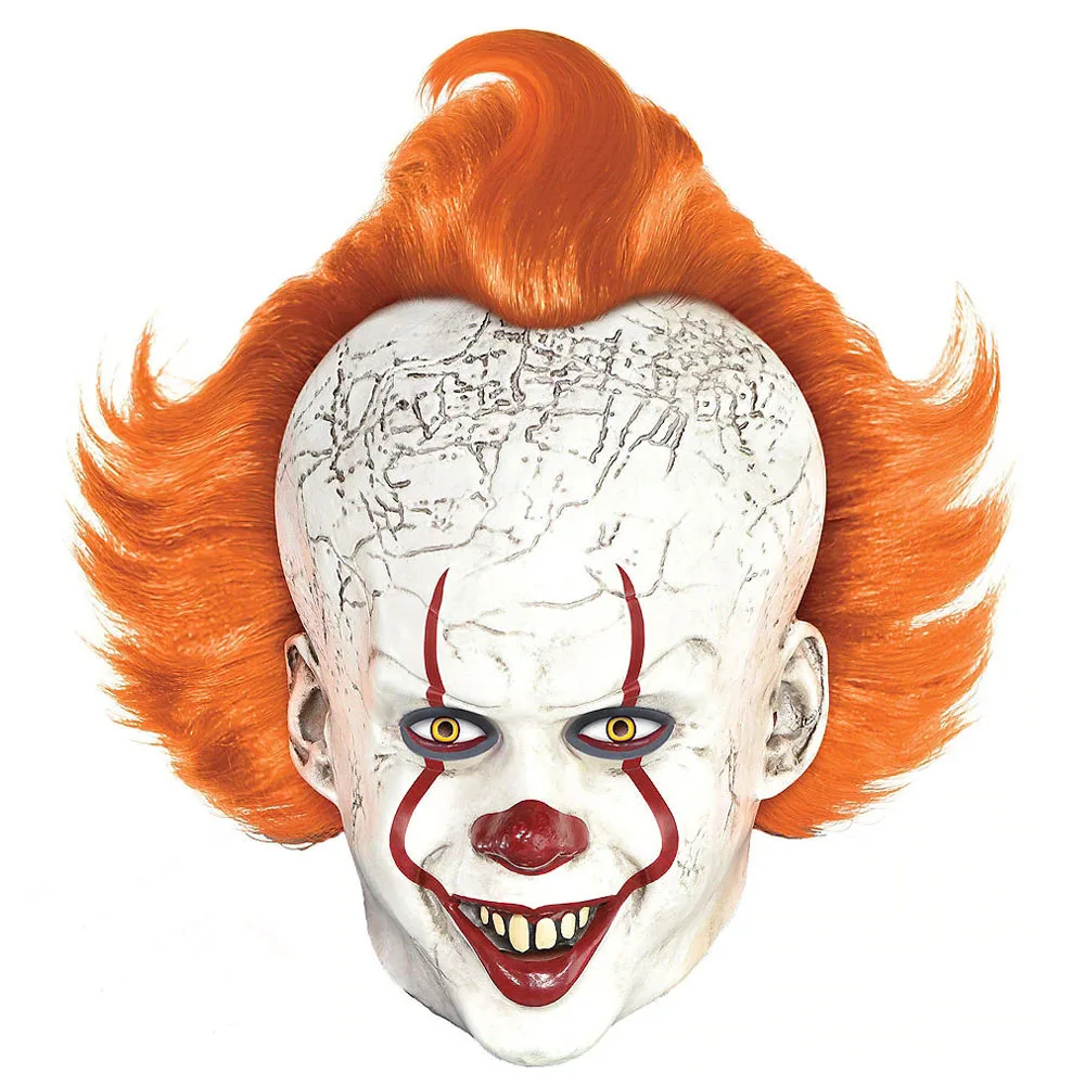 

Horror Pennywise Joker Mask Cosplay it Chapter 2 Clown Latex Masks Halloween Costume Props Deluxe