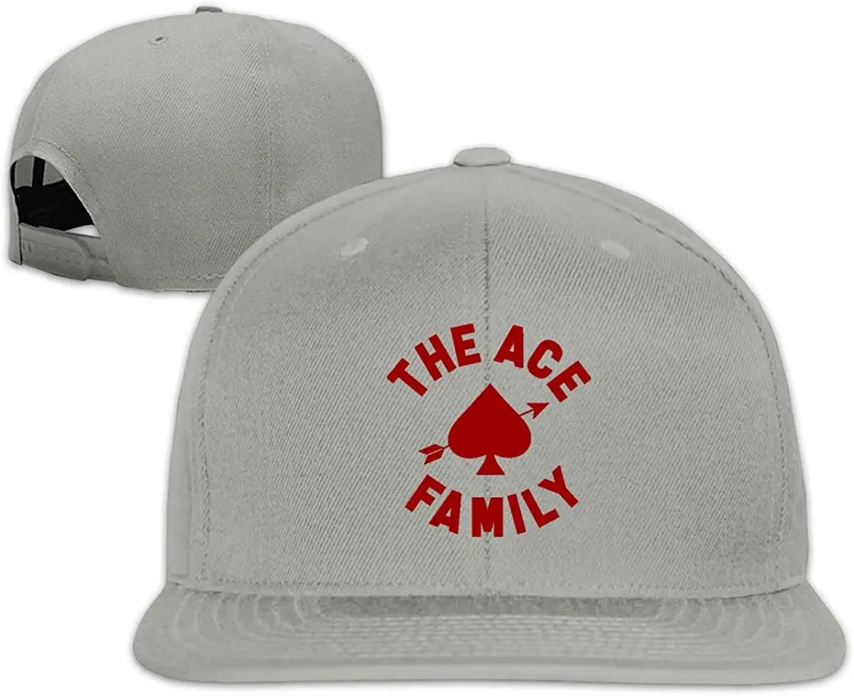 Tsdfcмужчины и женщины прочный ACE семья дизайн плоские кепки Регулируемый унисекс серый