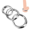 Stainless Steel Metal Scrotum Stretcher Penis Bondage Lock Delay Ejaculation Cock Ring Erotic Sex Toys for Men 1