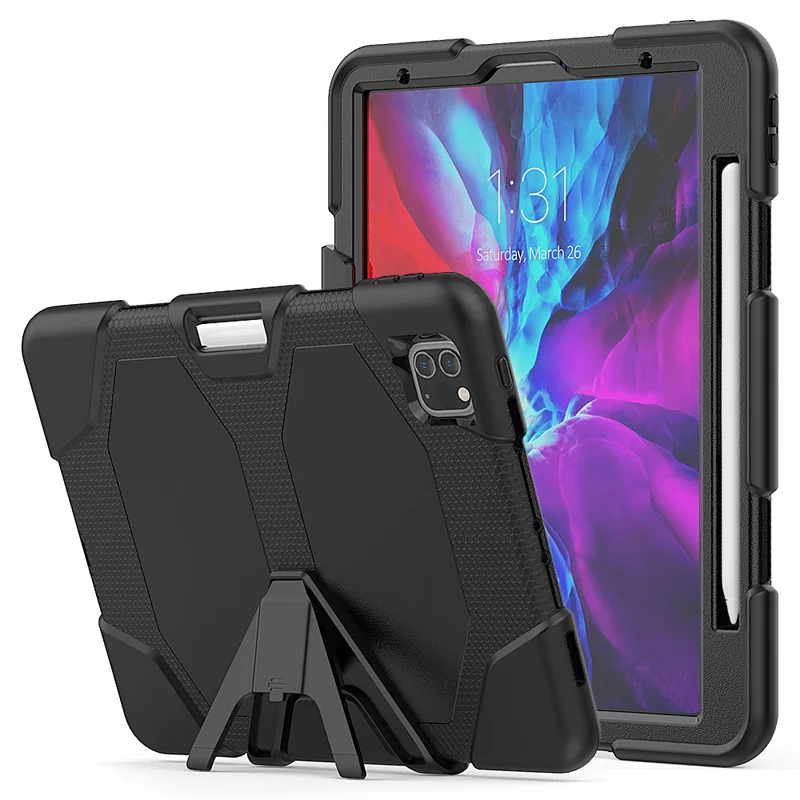 

For iPad pro 12.9 2020 Tablet Case Waterproof Shock Dirt Snow Sand Proof Extreme Army Military Heavy Duty Kickstand Cover Case