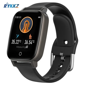

2020 Newest Body Temperature Measurement Smart Watch Men Women Sports Heart Rate Sleep Tracker Ip67 Waterproof Health Smartwatch