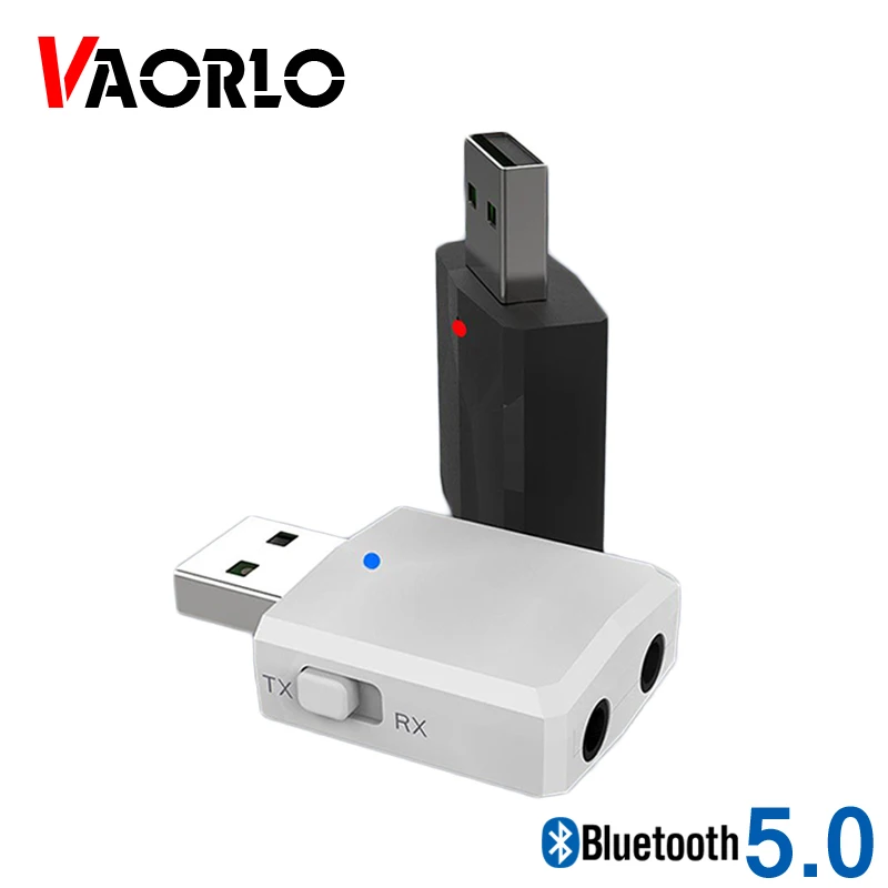 VAORLO беспроводной Bluetooth 5 0 приемник аудио передатчик USB адаптер с низкой задержкой