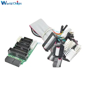 

Emulator V8 for JTAG Adapter Converter for J-Link with 8PCS 4 Pin 6 Pin 10 Pin 20 Pin Grey Flat Ribbon Data Cable Dupont Wire