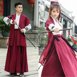 Красный Hanfu костюм для классических танцев нейтральный карнавальный наряд китайский рейв сценическая одежда вышивка фея платье DF1196