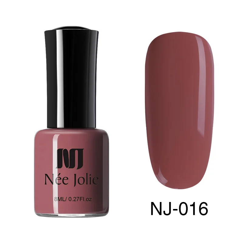 NJP-016 NEE JOLIE 8 мл Лак для ногтей чистая Серия матовый эффект лак для ногтей 7,5/3,5 мл зеркальный лак для ногтей 64 Цвета Доступные украшения - Цвет: NJP-016