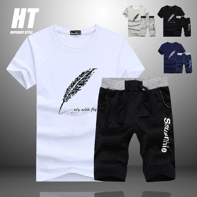 Conjunto de pantalones cortos de moda para hombre, chándal con estampado de verano, traje de 2 piezas, ropa deportiva y de gimnasio + pantalones cortos de playa, camisetas informales para hombre 4XL