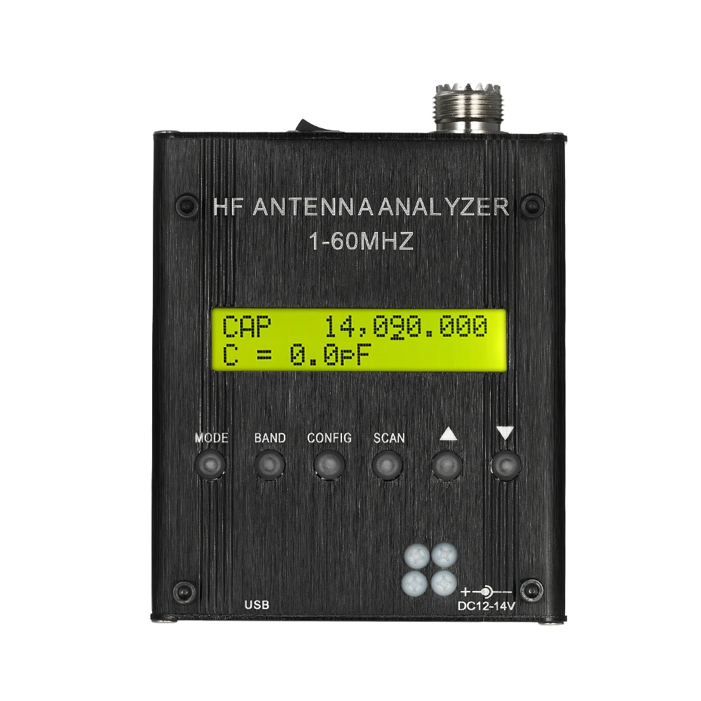 

MR300 Digital Shortwave Antenna Analyzer 1-60MHz RF SWR impedance(resistance+reactance) capacitance inductance tester for Ham