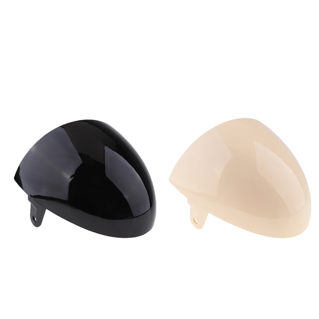2 Pieces Motorcycle ABS Rear Seat Cowl Cover for Cafe Racer Black+Beige