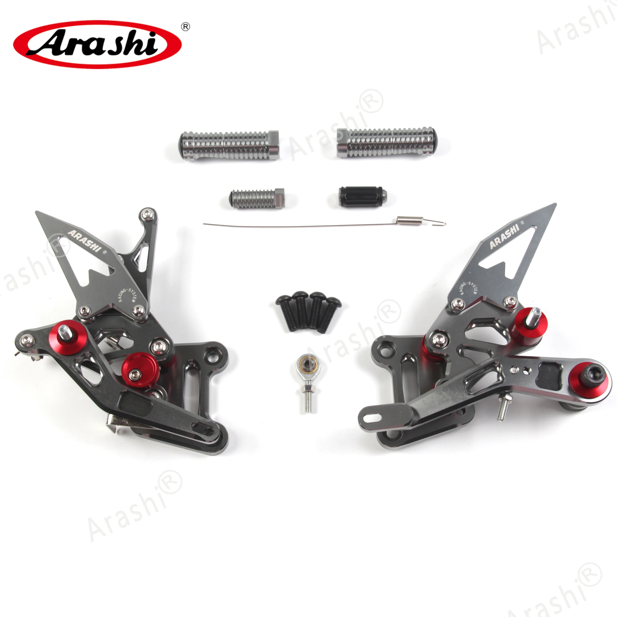 Arashi GSX-R1000 CNC Регулируемые подножки для ног Rider Rearset подставка для ног для SUZUKI GSXR1000 GSXR 1000 GSX1000R