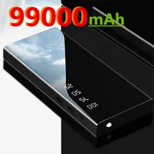 99000 mAh High Capacity Power Bank for Xiaomi Samsung Iphone Poverbank Mobile Phone Fast Charger Portable Travel Power Bank
