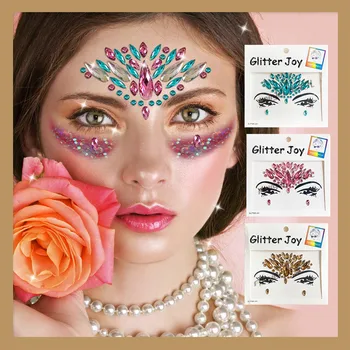 

Music Drill Face Jewels Sticking Drill Environmental Protection Drill DIY Nightclub Dance Party Body Art Temporary Tattoos