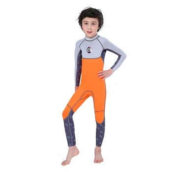 

Boy 2.5mm Long Sleeve one-piece Swimsuit Children Boy Girl Thermal Dive Skin For Swimming Diving Snorkeling Surfing