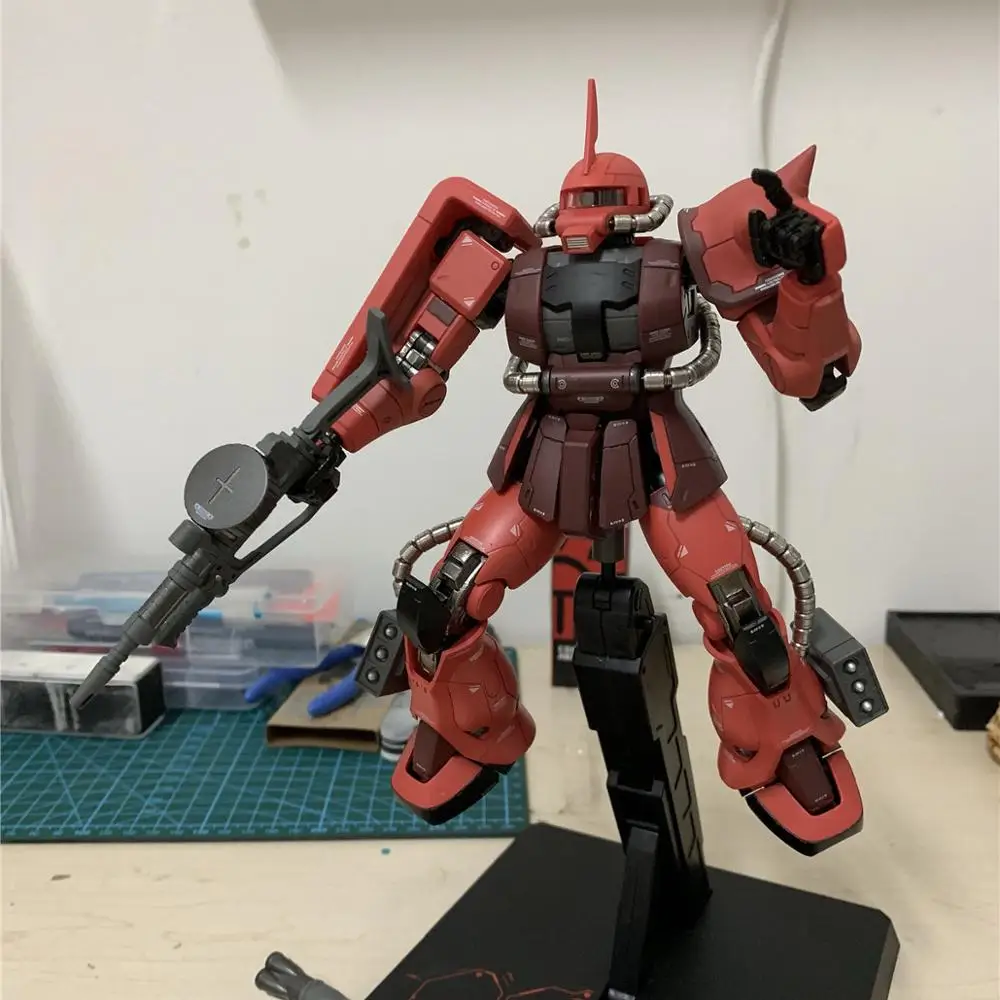 Металлический солдат MS 02 MB MG 1/100 Zaku Char Red gunдамская металлическая Готовая модель DM023