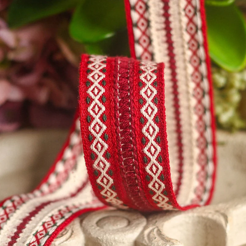 Folk-Jacquard Jump Point Stripe Ribbon for Hair Accessories 5yards/lot 30mm/50mm