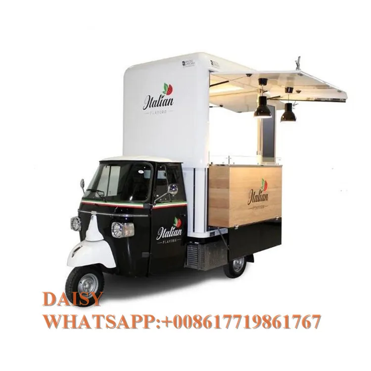 Piaggio Ape Коммерческая электрическая передвижная Кофейня tuk пищевая тележка на продажу