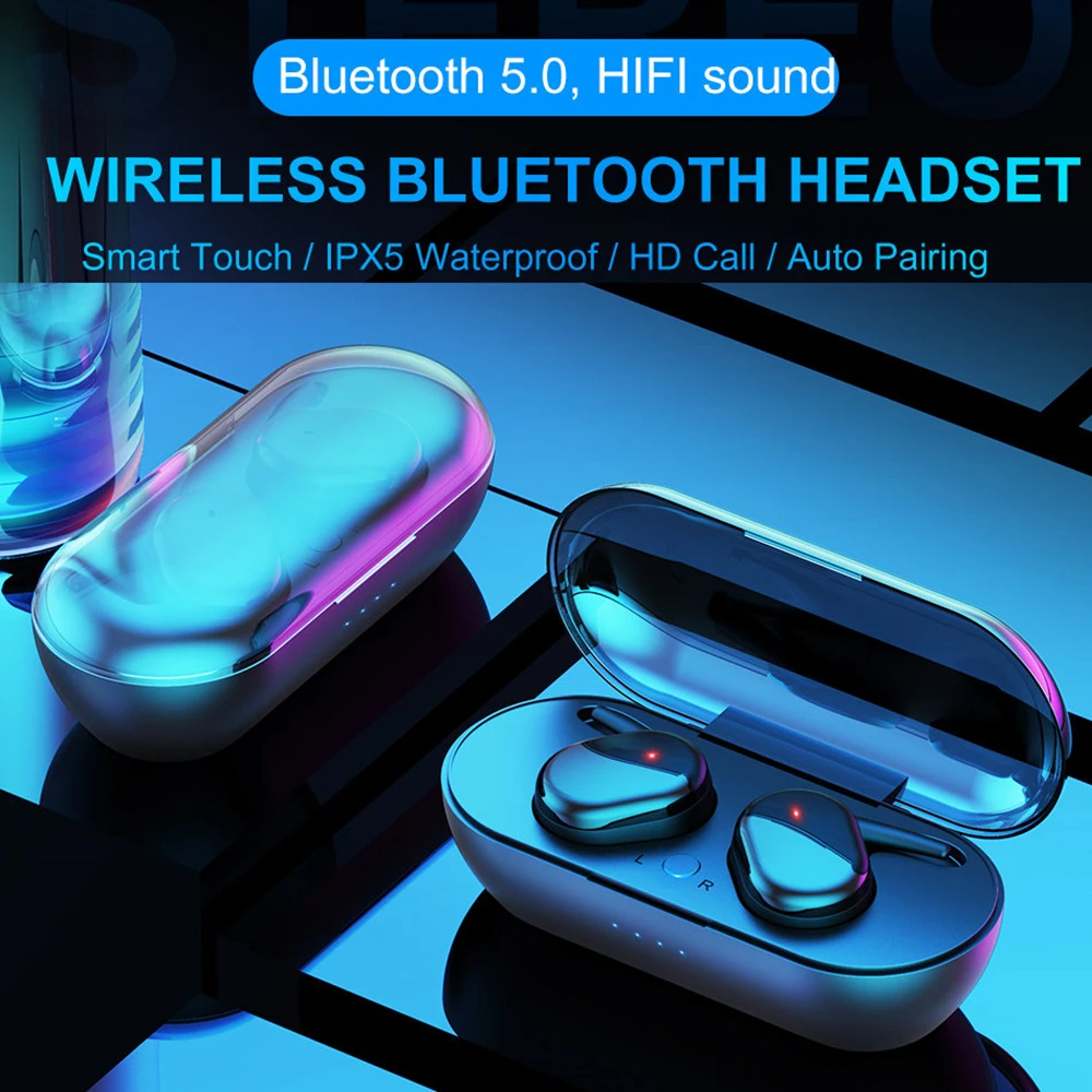 

Y90 TWS Wireless Earphone Bluetooth 5.0 Waterproof Stereo Earphones Noise Cancelling In Ear Earbuds Sports HIFI Sound Headset