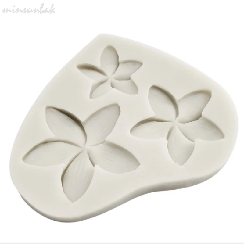 Minsunbak Frangipani силиконовая форма для помадки кухонные принадлежности для выпечки шоколадная мастика форма для сладкого украшения торта