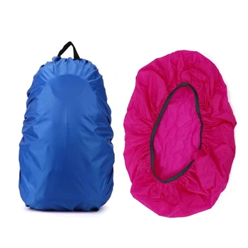 

2 Pcs New Waterproof Travel Hiking Accessory Backpack Camping Dust Rain Cover 35L,Blue with Rose Red