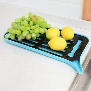 

PP Drain Rack Dish Drainer Dryer Tray Sink Drying Rack Worktop Kitchen Organizer Water Filter Tray For Dishes Fruit