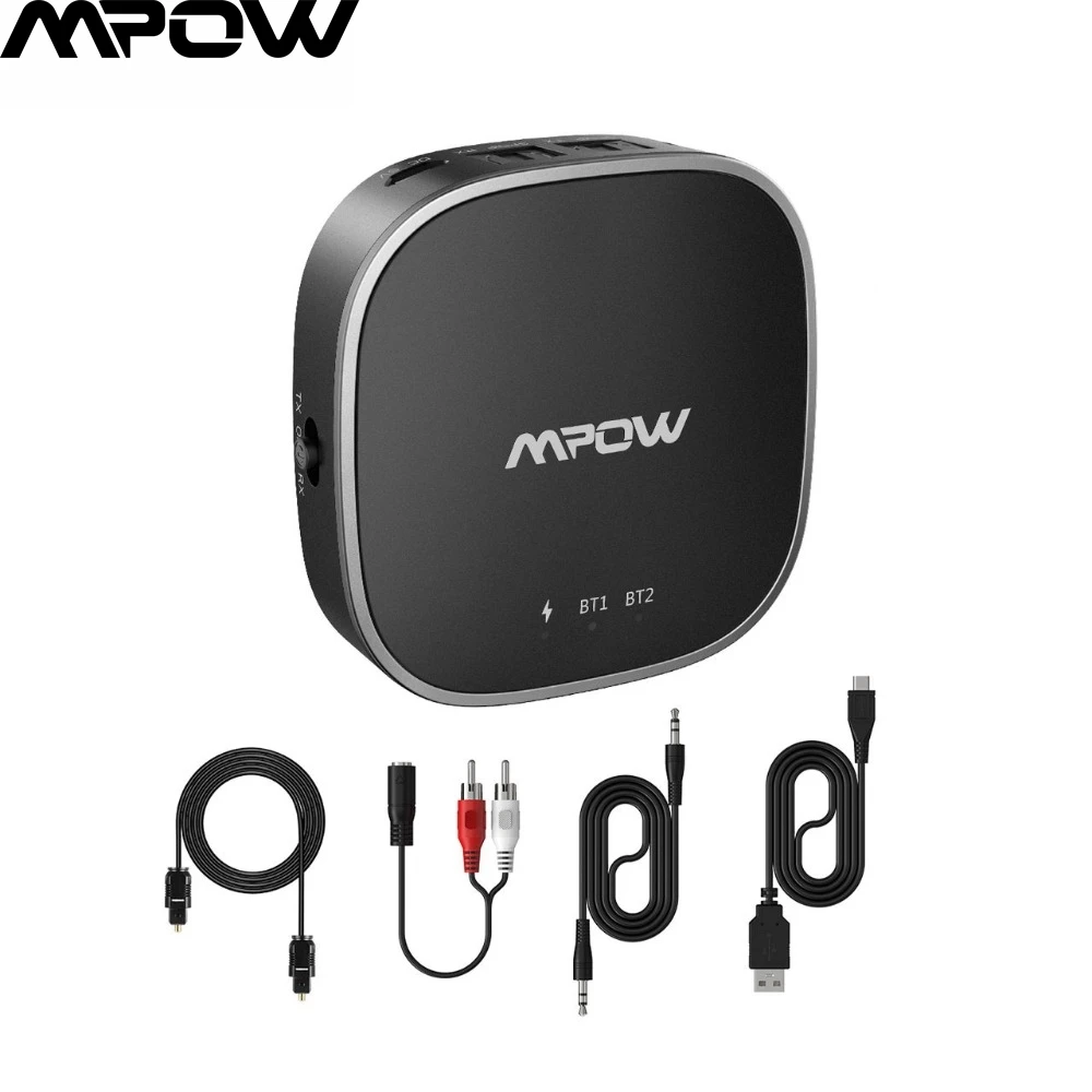 Беспроводной адаптер Mpow Bluetooth 5 0 приемник-передатчик с цифровым оптическим