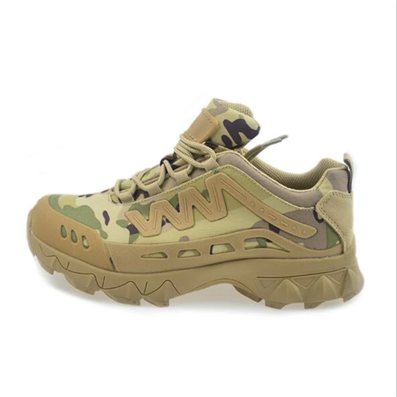 Outdoor Men Hiking Shoes Waterproof Breathable Tactical Combat Army Boots Desert Training Sneakers Anti-Slip Trekking Shoes - Цвет: cp