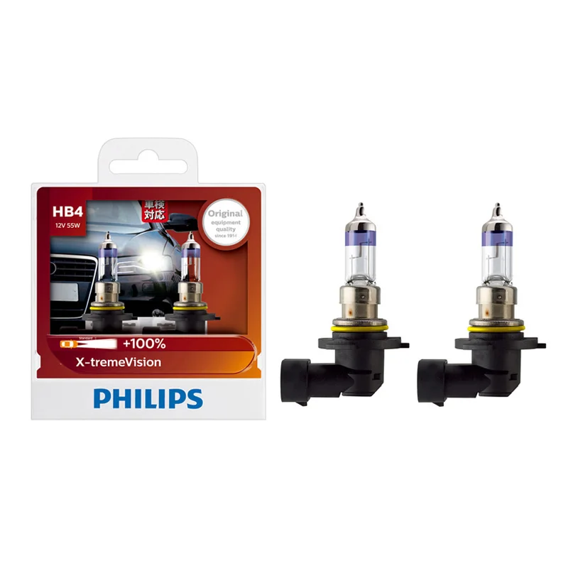 Philips 9006 HB4 12В 55 Вт P22d X-treme Vision фар автомобиля яркие галогенные лампы ECE утвердить более видения 9006XVS2, пара