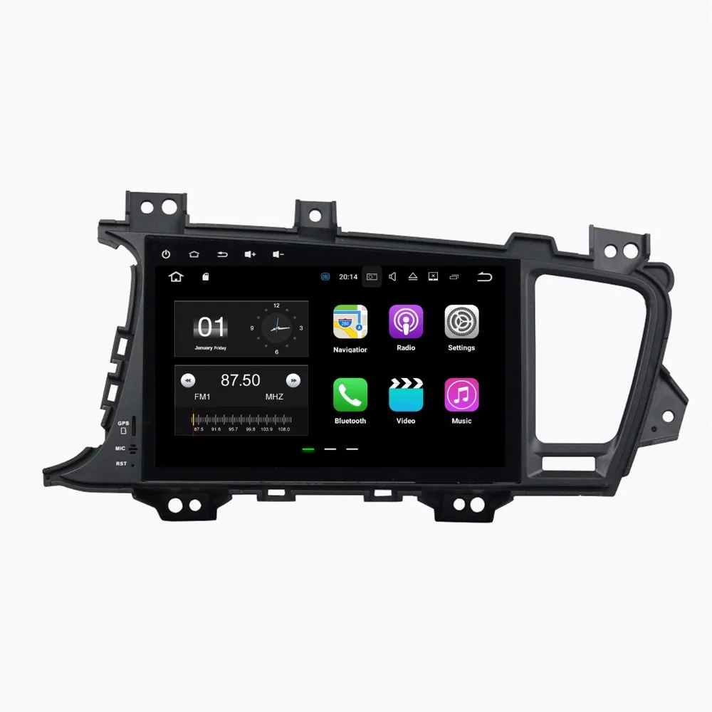 Excellent 9" Octa Core Android 9.0 Car GPS radio Navigation for Kia Optima K5 2011-2013 with 4G/Wifi, DVR, OBD 1080P 0