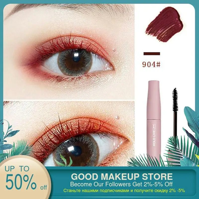 Водостойкая фиолетовая желтая и красная коричневая тушь для макияжа объем