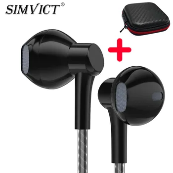 

SIMVICT P71 Wired Headset Bass Running Binaural Headsets 3.5mm Plug Earpiece with Mic Earphone for Xiaomi Huawei IPhone Phones