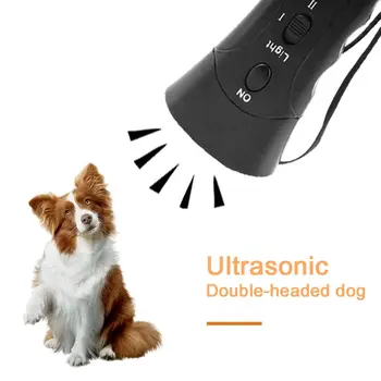 

Dog Chaser Aggressive Attack Repeller Trainer Repeller Control Anti Bark Barking LED Flashlight training New Ultrasonic 1PC