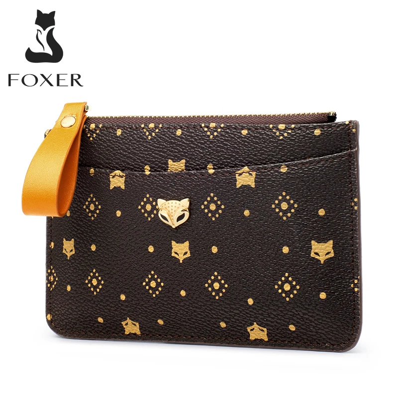 Wallet Purse Clutch-Bag Card-Holder Light Coin-Packet Id-Card Small FOXER Mini Womens