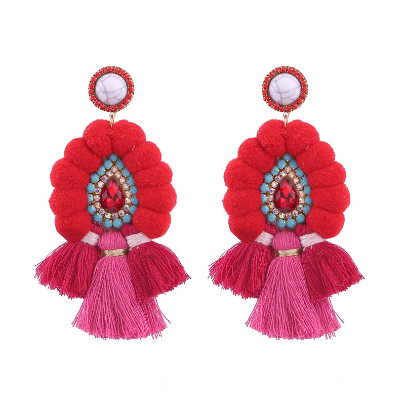 Sehuoran Boho серьги с кисточками для женщин очаровательные Модные ювелирные изделия