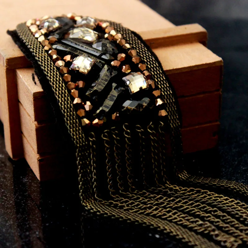 Блейзер Epaulet Kpop Украшенные бахромой, ручной работы, металлическая брошь в стиле панк с кисточкой, погоны на плече, сценический ремень, аксессуары для модных костюмов