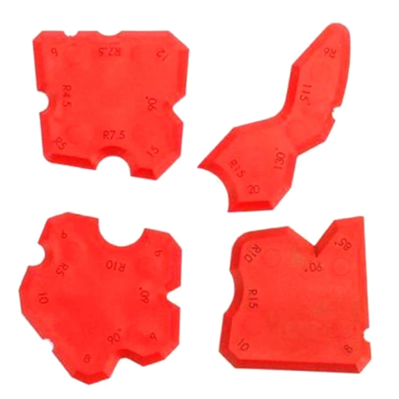 

4Pcs/Set Red Caulking Tool Kit Joint Sealant Silicone Grout Remover Scraper Floor Cleaner Tile Cleaner Handmade Tools
