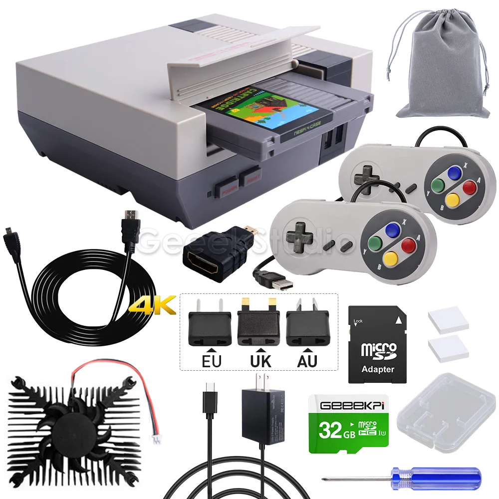 В наличии! Чехол NESPi 4 для Raspberry Pi чехол SSD внешний блок питания HDMI переключатель