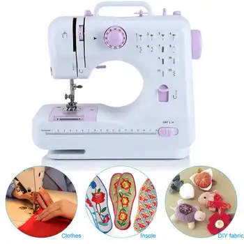 

Portable Sewing Machine DIY 12 Stitches Multifunctional Electric Overlock Sewing Machine Household Crafting Tool