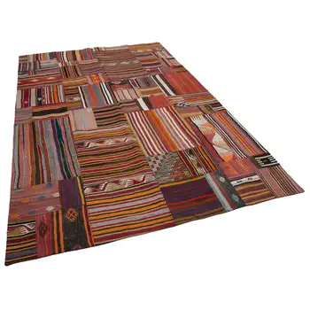 

202x301 Cm Multicolor Handmade Rugs Patchwork Rug-7x10 Ft
