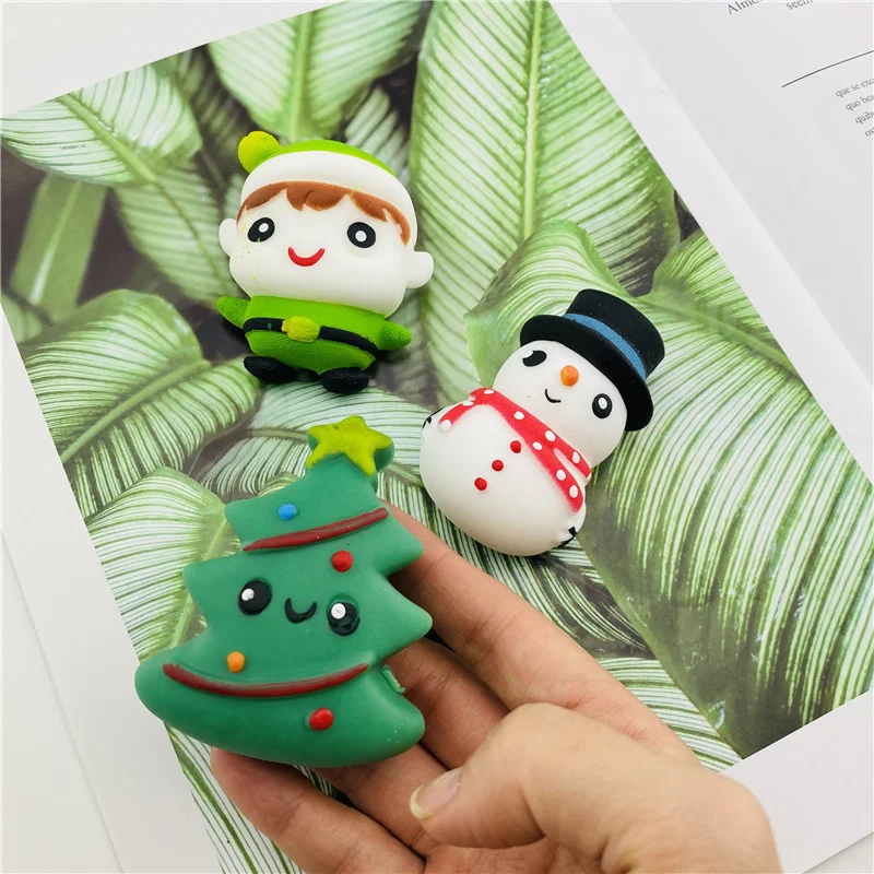 2022 New Kawaii Squishy Toy Santa Claus Christmas Tree Squeeze Rising Abreact Adults Stress Relief Toys For Children
