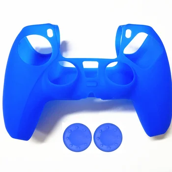 

Anti-slip Silicone Rubber Cover Skin Case for Sony PlayStation 5 PS5 Controller with 2 Joystick Caps