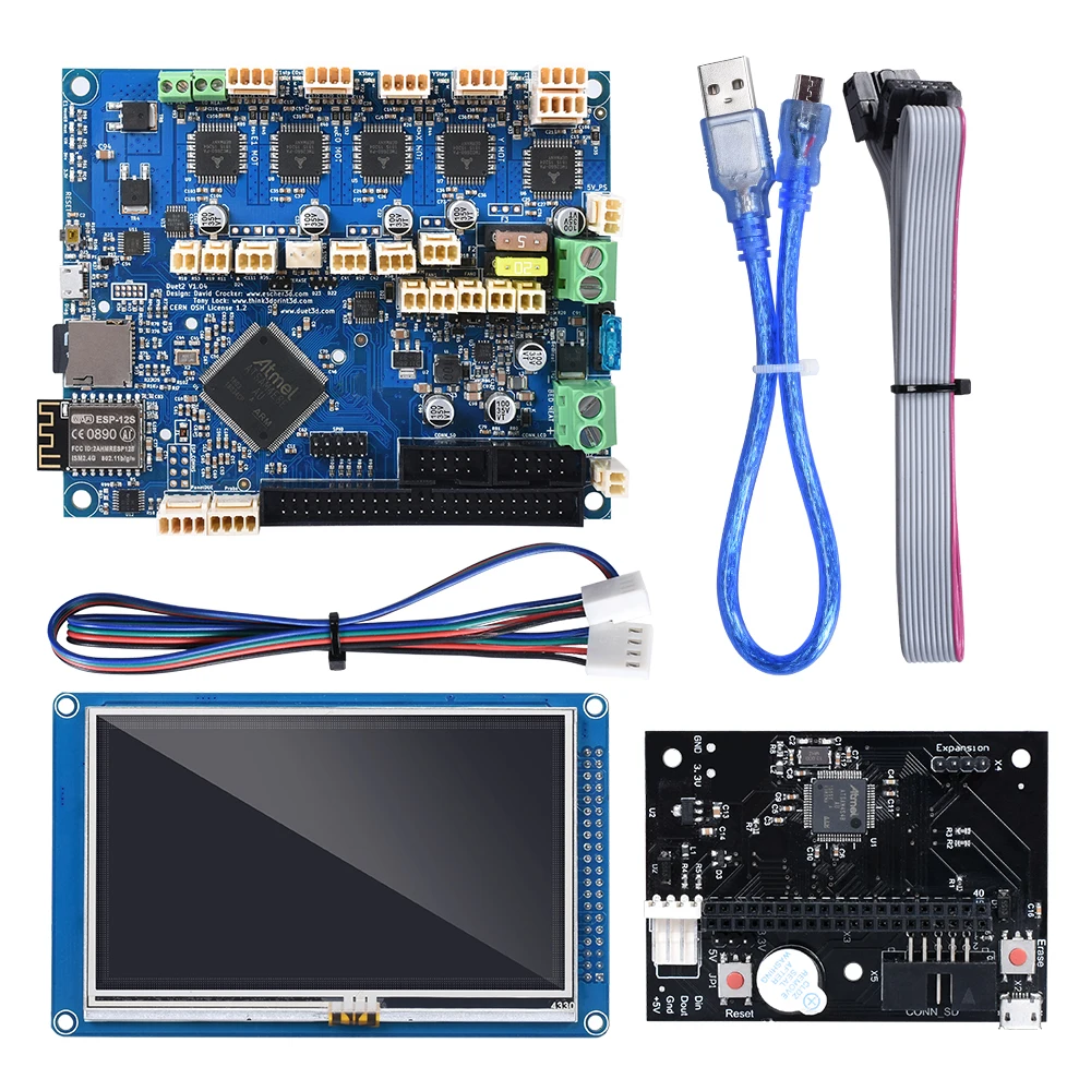 Placa de Controle Controlador da Tela Toque para Blv Placa com 4.3 Duet Wifi Clonado Duetwifi 32 Bit 5 7 Paneldue Mgn Skr 2 V1.04 8 High Quality Computador e Escritório