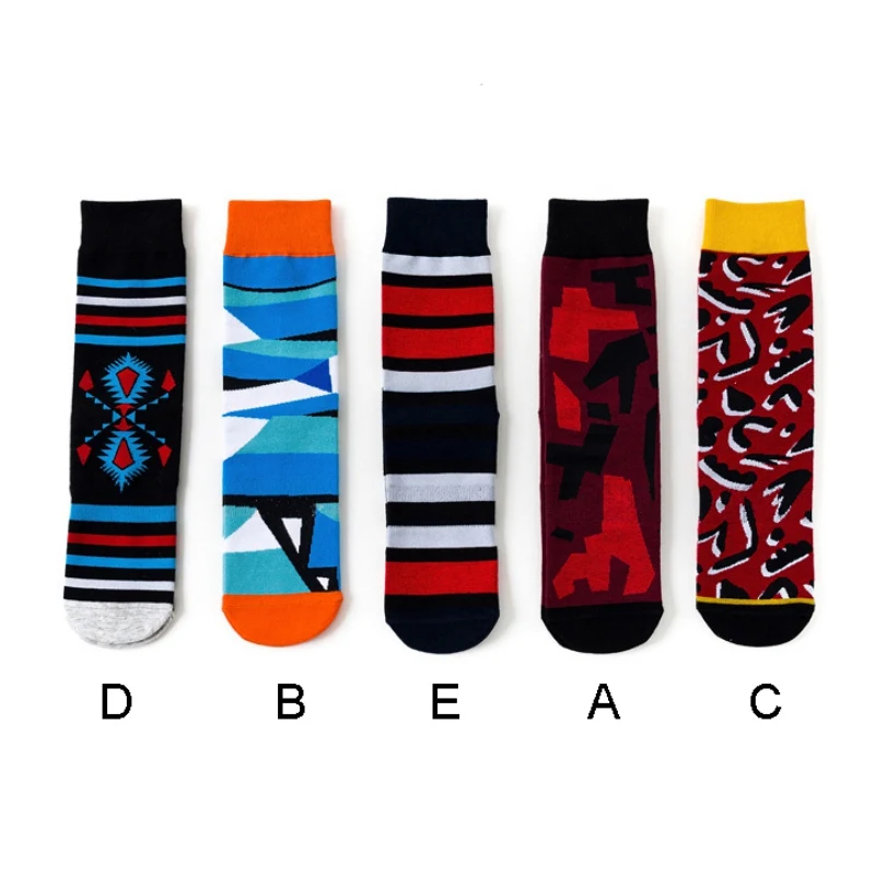 Унисекс полосатые носки короткие носки хлопковые с забавным красочный скейтборд Harajuku Уличная Стиль хип носки