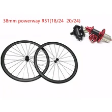 700c карбоновые колеса powerway R51Straight pull road 38x25 мм clincher Трубчатые колеса велосипеды дорожные колеса велосипед колесная