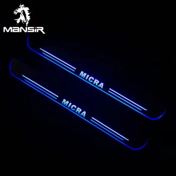 

4PCS Acrylic LED Welcome Lamps Car Scuff Plate Pedal Door Sill Pathway Light For Nissan MICRA 2009 -2015 2016 2017 2018 2019